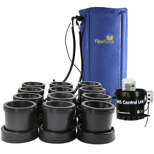 IWS Flood and Drain 16mm Grow System with Remote Timer and Tank -  12 pots.