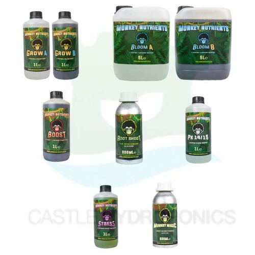 Monkey Nutrients Pack - Soil/Hydro (includes 5 litre Bloom) (contains PGR)