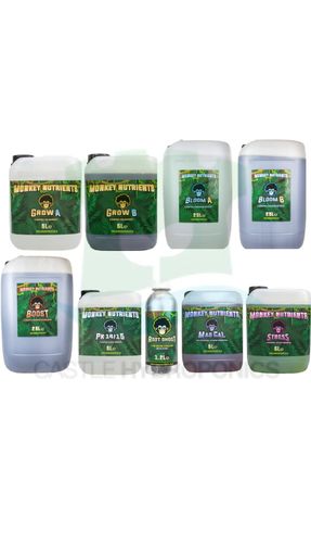 Monkey Nutrients Pack-Coco (inc. 10l Grow, 25l Bloom, 25l Boost) (PGR free)